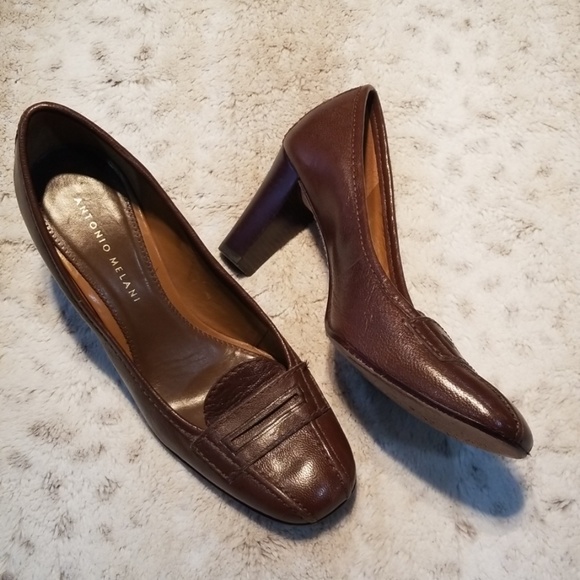 ANTONIO MELANI Shoes - Antonio Melani Deborah Heeled Leather Penny Loafer